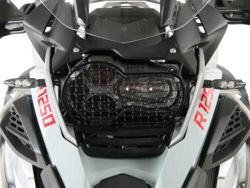 Grille De Protection Phare Pour BMW R1200GS/R1250GS (et ADV) - Acier Inoxydable Noir - 2013-2021