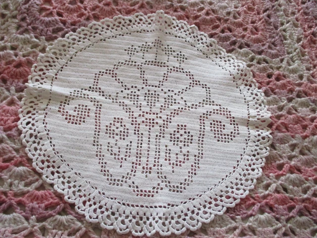 Lot De 6 Napperons Ronds Crochetés Main - Coton Blanc 9cm - Fait Main Français