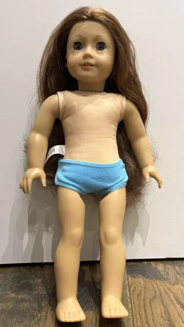 American Girl Doll Saige Girl Of The Year 2013 with underwear and earrings