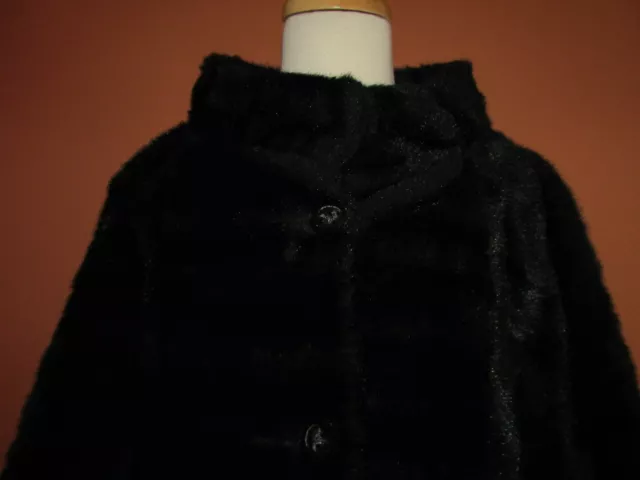 VTG 50'S-60'S SIZE L Styled by Winter Black Faux Fur Short Cocktail ...