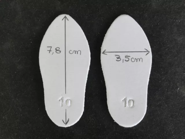 CHAUSSURES en CUIR JU10 (8cm) pour POUPEE ANCIENNE- DOLL SHOES- G.BRAVOT FRANCE 3