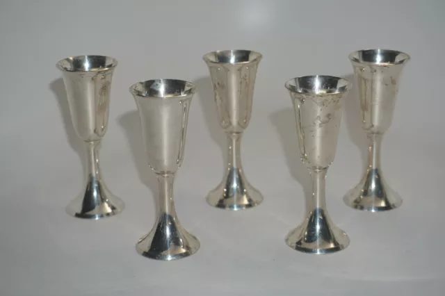 Stieff Sterling 0808 Antique Cordial Cups Set of 5