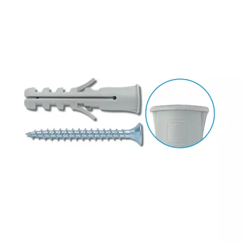 Elematic 10 piece polyamide 6 Ø 6 x 30 mm edge tiles with screws