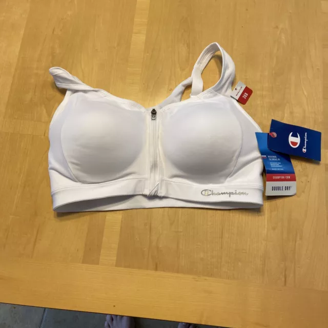 Champion 36D Double Dry Sports Bra Womens White