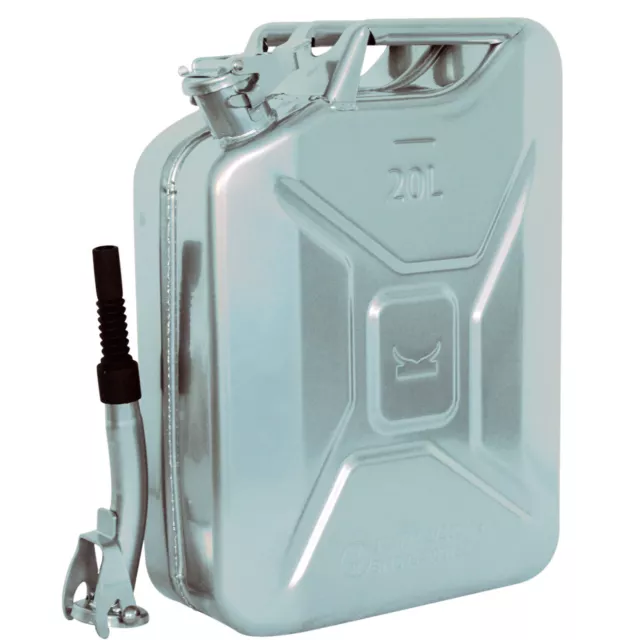 Bidon de Combustible Jerrycan Réservoir Diesel 20 L Métal Bec Verseur de Support