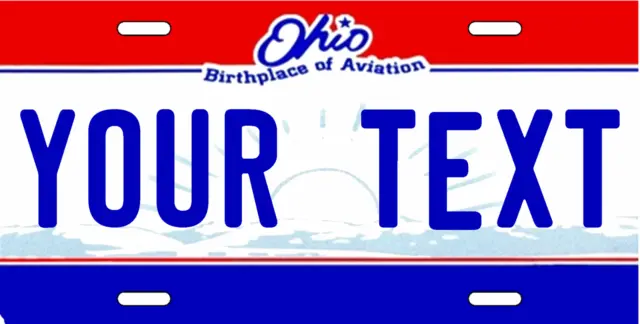 OHIO License Plate Personalized Custom ADD YOUR TEXT