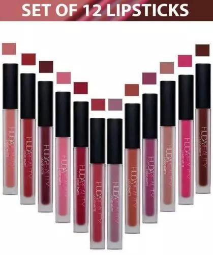 HUDA BEAUTY Líquido Barra de Labios Mate (Set De 12) 2