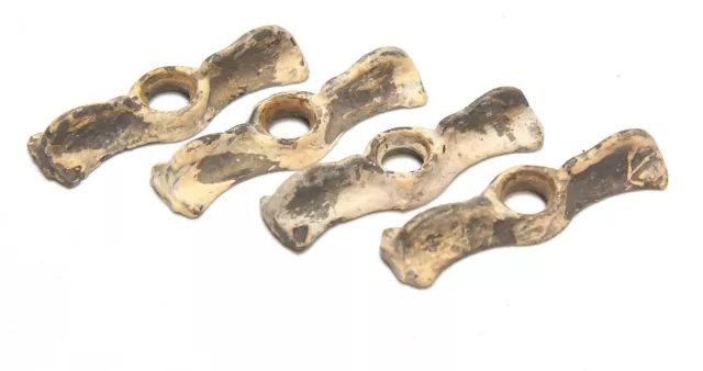 4 Vintage Jelly Cupboard Cabinet Bow Tie Button Turn Latch  1 3/4 Inch Cast Iron