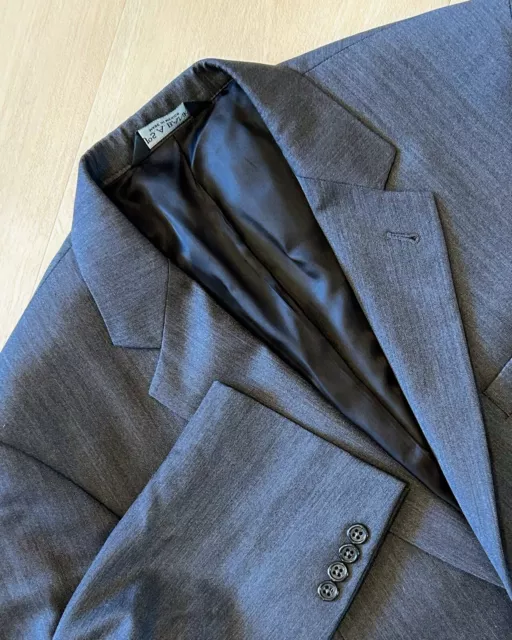 Jos A. Bank Men's Gray Sport Coat Blazer 2 Button Jacket Size 40L 100% Wool