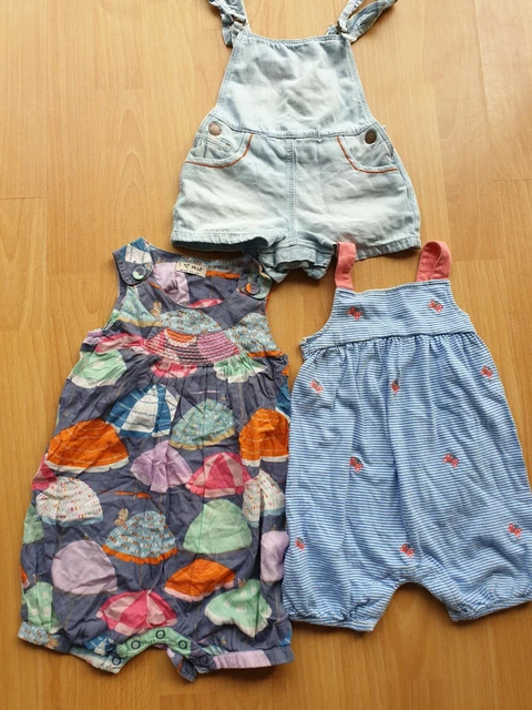 Girls 12-18months Next & John Lewis  Summer Bundle short dungarees all in one