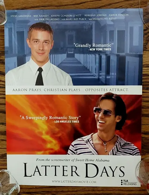 Latter Days Gay Film Promo Poster LGBTQIA+ 8.5x11" RARE Excellent Condition