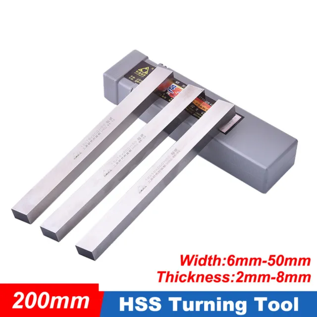 Herramienta de torno HSS herramienta cuadrada de acero herramienta de torneado de acero de alta velocidad 200 mm de largo