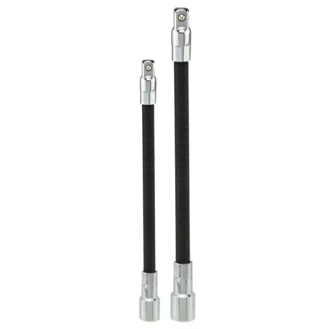 2pc 1/4" Drive & 3/8" Drive FLEXIBLE Extension Bars 6" 8" Automotive Shop Tools