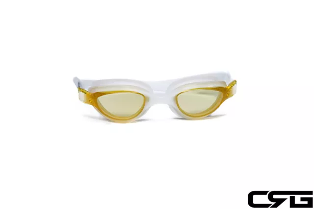 CRG Yellow UV Protection Anti Fog Adult Adjustable Swimming Swim Goggles Glasses