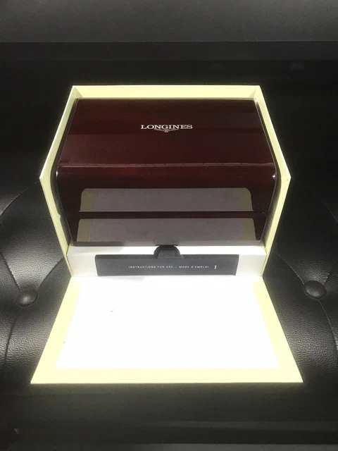 LONGINES EMPTY LARGE Luxury Watch Display Box Completed with Booklet ...