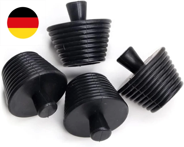3-teiliges Silikon-Abflussstopfen-Set | Universell Für Waschbecken, Badewanne, Dusche | Schwarz, Weiß, Grau