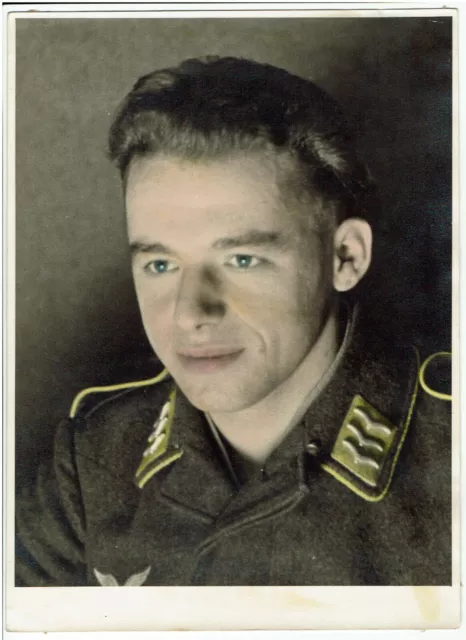 Originalfoto Portrait Junger Mann Soldat  Luftwaffe Wehrmacht 2.Weltkrieg  WW2