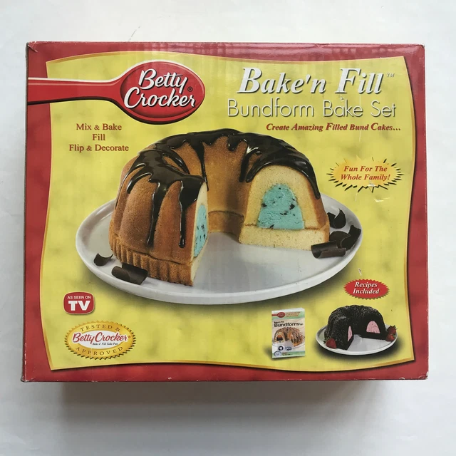 BETTY CROCKER BAKE'N Fill Bundform Cake Bake Set Bundt Cake Pan Mold