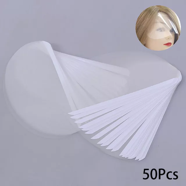 50Pcs Disposable Face Shields Shaped Makeup Shower Visors Clear Barber Masks