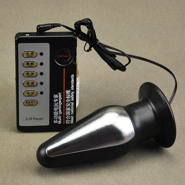 Electric Stimulator butt plug anal Plug Anal Bead Butt Electric Pulse Shock