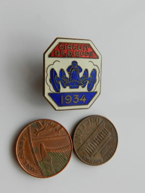 A VERY RARE Vintage Enamel Badge, Circuit De Dieppe, 1934. France ...