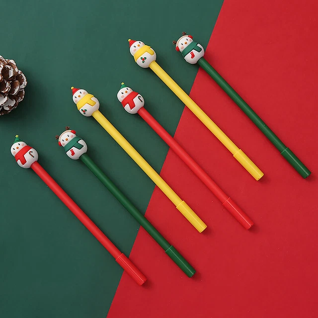 2PCS Christmas Snowman Series Gel Pen Creative Cartoon Cute 0.5mm Signature P Wa