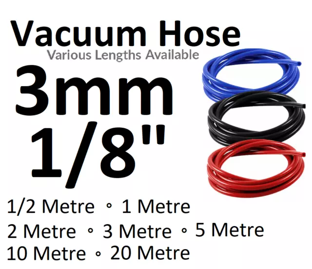 SILICONE VACUUM VAC Hose Pipe Tube Water Coolant Overflow 3mm 4mm 6mm 8mm  10mm £4.63 - PicClick UK
