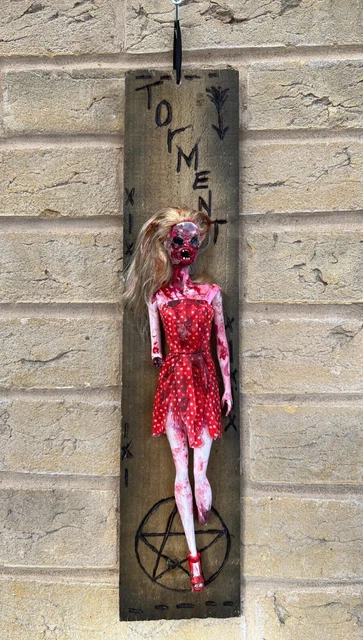 OOAK Creepy Doll Haunted Horror Zombie Gothic Possessed "TORMENT" Fashion doll
