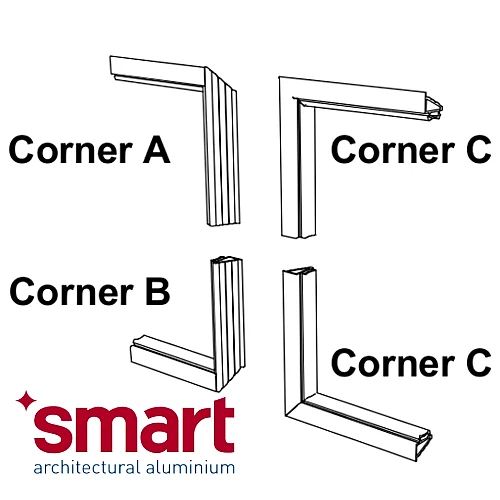 SMART BIFOLD DOOR Rubber Gasket Bi Fold Visofold 1000 Corner Aluminium