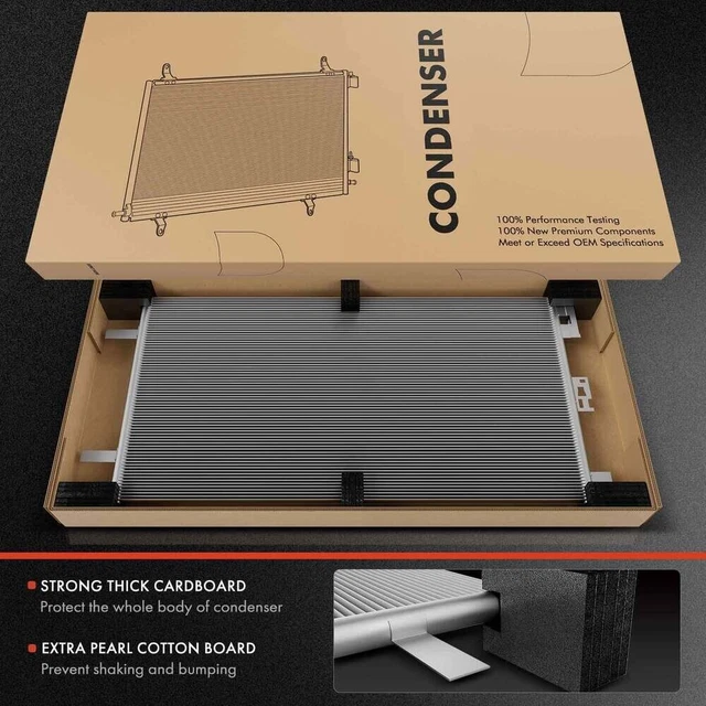 A/C Condenser with Receiver Drier & Oil Cooler for Ford Explorer 2011-2019 3.5L