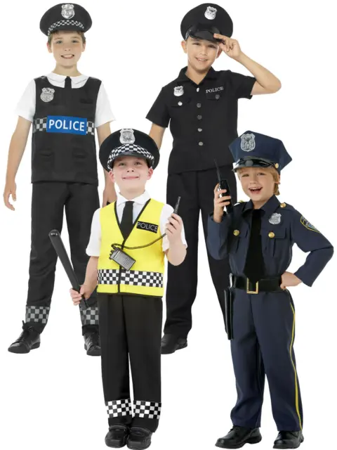 Enfants Police Officier Déguisement Policier Flic PC Uniforme Costume