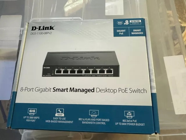 D-Link DGS-1100-08PV2 network switch Managed L2/L3 Gigabit Ethernet (10/100/1000