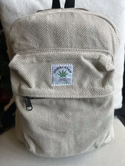 Beautiful Handmade Hemp Back Pack Small THC free And Eco Friendly Handmade Bag