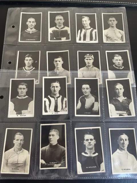 16 x DC Thomson Fußballer signierte echte Fotos (1922)