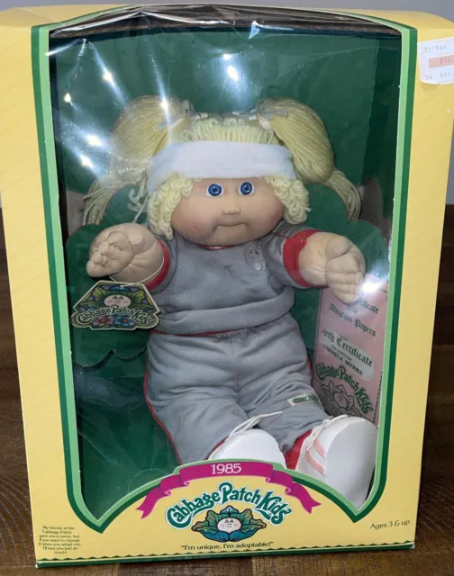 Vintage Coleco Cabbage Patch Kids 1985 Doll 3900 Tracksuit Dimples New