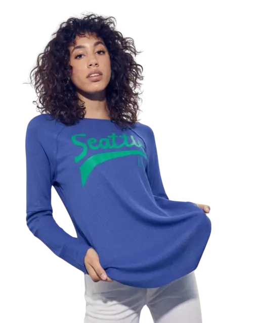 Junk Food Womens NFL Seattle Seahawks Super Soft Thermal Shirt New XXS-2XL