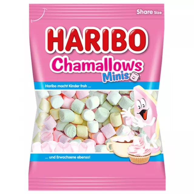 Rainbollows Chamallows colorés Haribo - Chamallows Haribo, 210 pièces