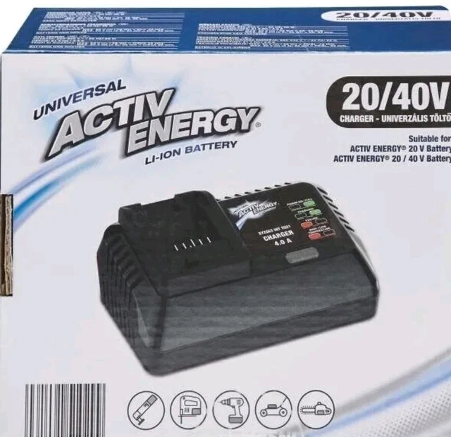 UNIVERSAL ACTIV ENERGY 20/40V Battery Charger OnlyLiion Batteries NEW