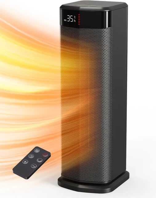 Stufetta Elettrica 2000W PTC Con 4 Modalità E Timer | Oscillazione 90° E Sicurezza Antiribaltamento