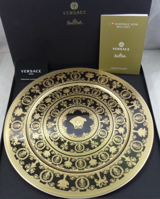 Rosenthal Versace I Love Baroque Noir Brillant Platzteller 33 cm Neu & Ovp 1 A