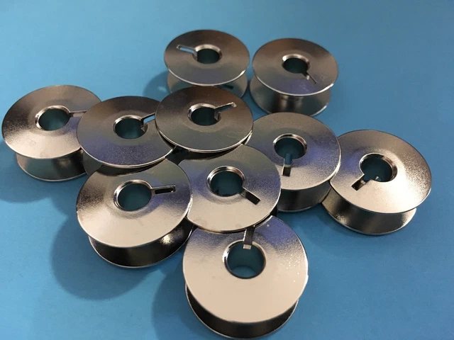 Lot De 10 Bobines Métal Courbe Pour Machine à Coudre Singer