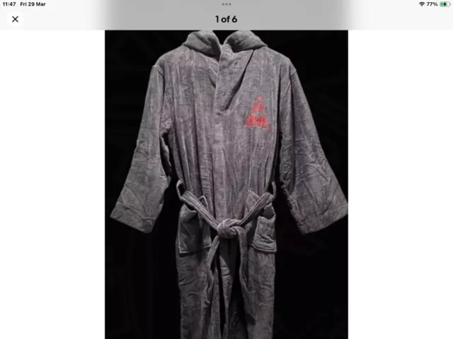 Def Leppard Hysteria Tour Robe - Grey Fleece.