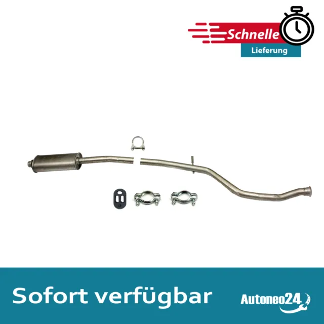 Auspuff Mittelschalldämpfer Peugeot 206 CC & Schrägheck 1.6 16V + Montagesat
