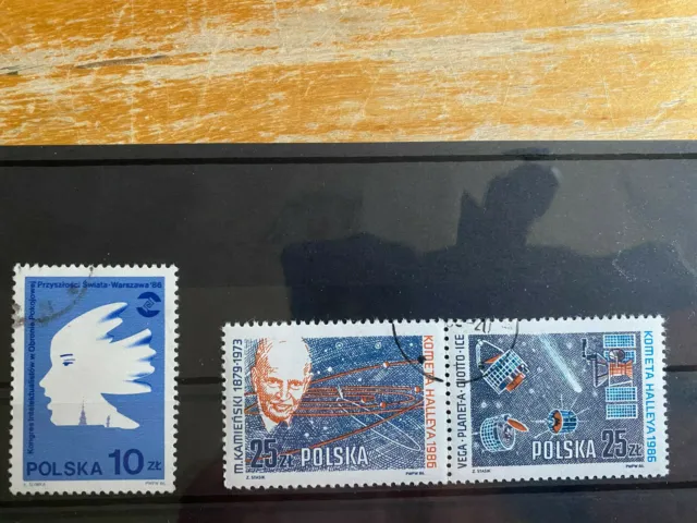 Briefmarken Polen Polska 1986 Mi-Nr. 3013 + Zusammendruck 3014 - 3015 gestempelt