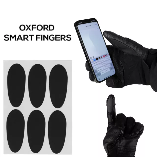 Oxford Smart Fingers Phones Touchscreen Compatible Motorcycle Glove Contact Pads