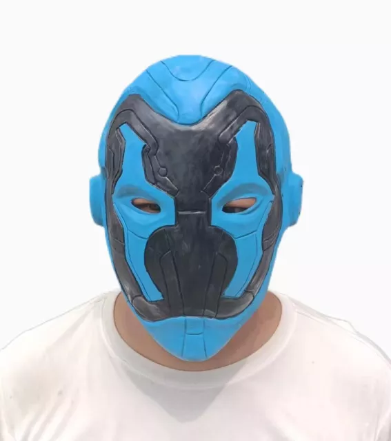 Blue Beetle Latex Headwear Cosplay Masquerade Halloween Carnival Mask