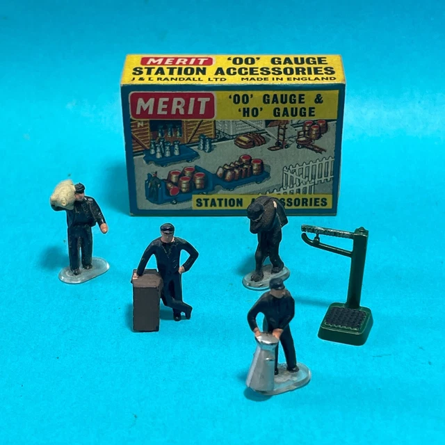 VINTAGE MERIT TRAIN Railway Station HO Scenery Accessory England ...