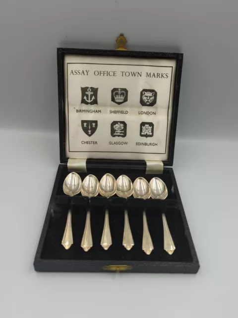 6 x .925 Sterling Silver Commemorative Spoons w/ 6 Assay Office Town Marks (51g)