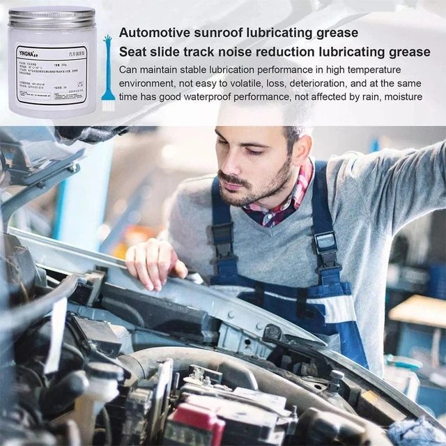 Graisse Au Lithium Blanc Pour Voiture - Lubrifiant Longue Durée, -30°C à 180°C, Avec Pinceau Et Embout - 3