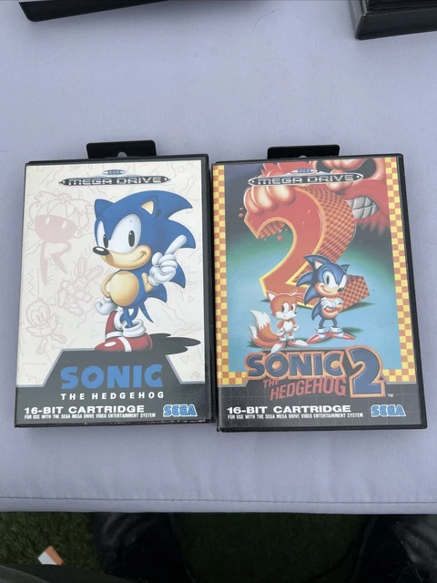 SONIC THE HEDGEHOG & Sonic The Hedgehog 2 Sega Mega Drive £1.20 ...